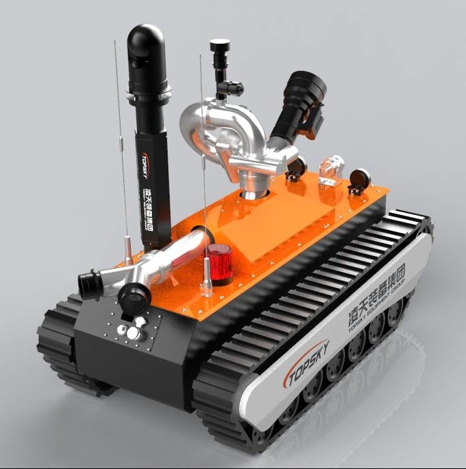 80l/S Flow Rate 1100m Distance Remote Control Fire Fighting Robot