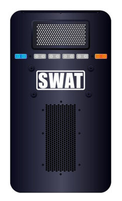 Range 0 - 200m Counter Terrorism Equipment Police Anti Riot Shield With Alarm