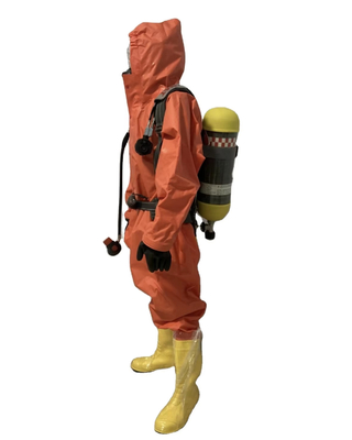 Good Airtightness Secondary Chemical Protective Clothing With Snap Ring