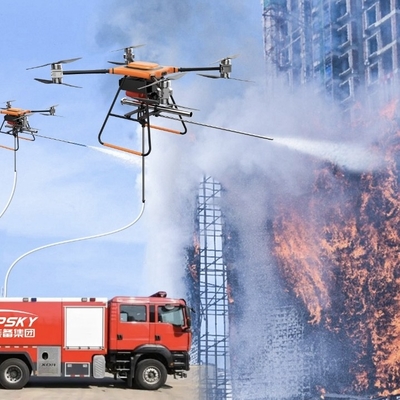Heavy Load Water Hose Mooring Type Fire Fighting Drone Fire Extinguishing Covers Wide Area