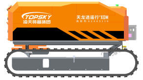 Crawler type mobile drainage device for mine