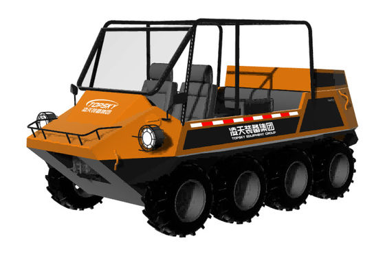 All terrain amphibious vehicle equipped with location positioning function as a tow truck