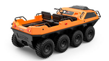 All terrain amphibious vehicle equipped with location positioning function as a tow truck