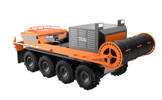 Amphibious All-Terrain Prairie Fire Vehicle 8×8 covered with fireproof and flame-retardant materials