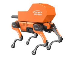 High Speed Fan Airflow Fire Extinguishing Quadruped Robot Dog Equipped With Various Modules