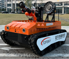 Explosion-proof fire-fighting, smoke-extraction and reconnaissance robot