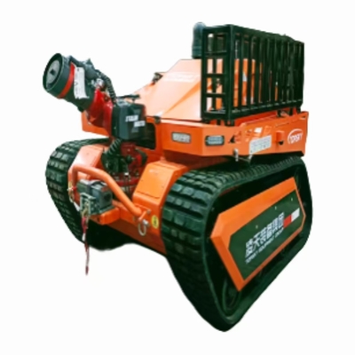 Firefighting fire-extinguishing robot (3rd generation, oil-powered hydraulic, with water hose frame)