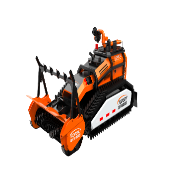 Establishment of forest isolation zone for deploying fire-fighting robots