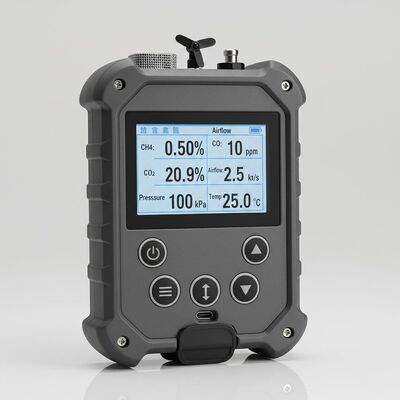 Ventilation Multi-parameter Detector with 6 Parameters Measurement 3.7-inch Color Display and USB Interface for Coal Mine Ventilation Analysis
