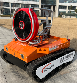 Explosion-proof firefighting robot with 6500N traction force 1100m remote control and 78.1% climbing ability
