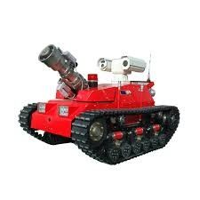 Protective Remote Control 53KW Fireman Robot