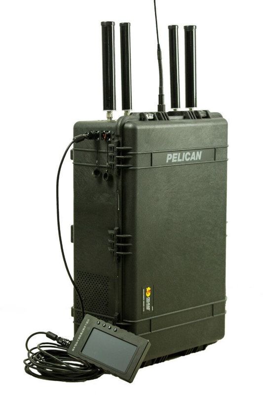 200 - 2700Mhz Portable Frequency Jammer , 50 - 200m Portable Mobile Signal Jammer