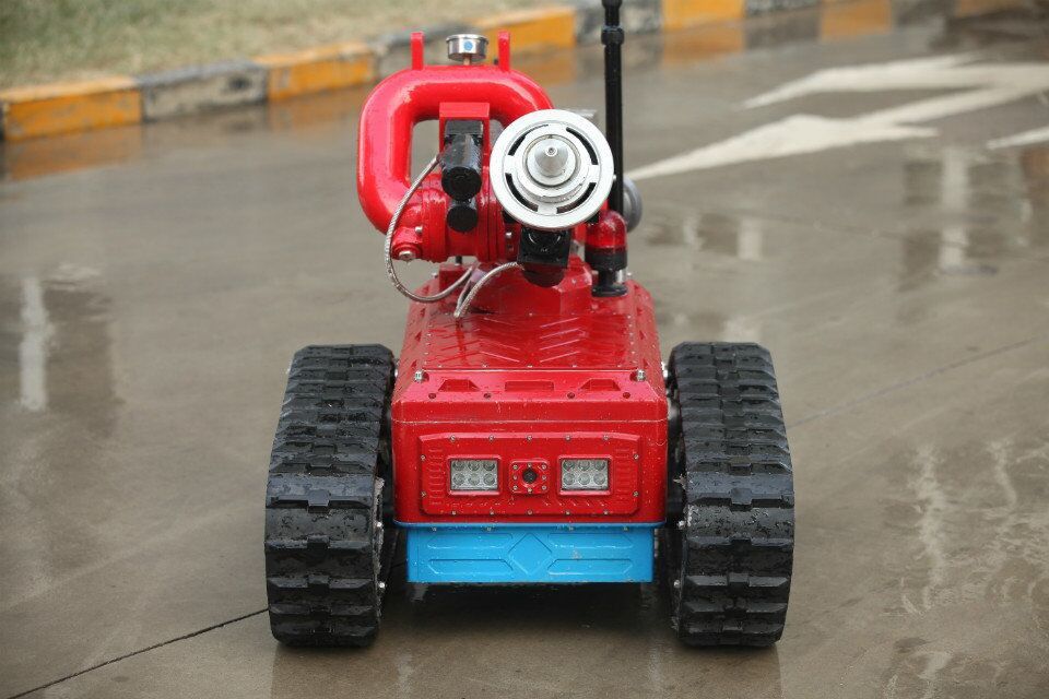 Remote Control Automatic Fire Fighting Robot , Automatic Fire Extinguisher Robot