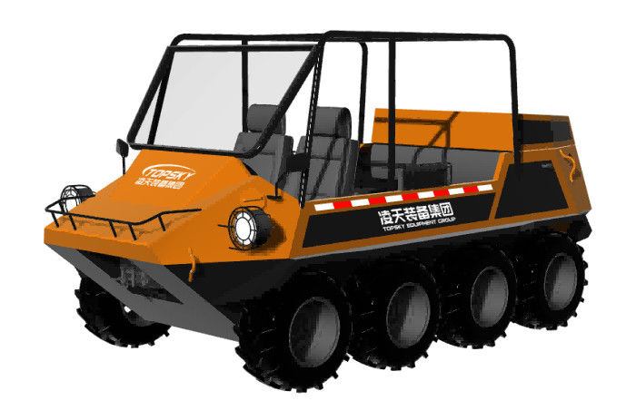 All terrain amphibious vehicle equipped with location positioning function as a tow truck