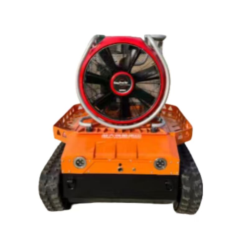 Explosion-proof firefighting robot with 6500N traction force 1100m remote control and 78.1% climbing ability