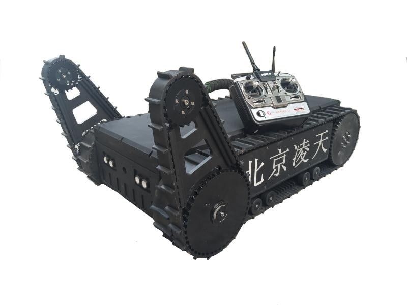 Smart Counter Terrorism Equipment Single Swing Arm Wireless Control Robot Chassis