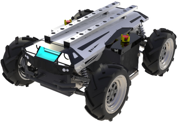 Ackerman Wheeled Robot Chassis Ip65 120kg Max Load